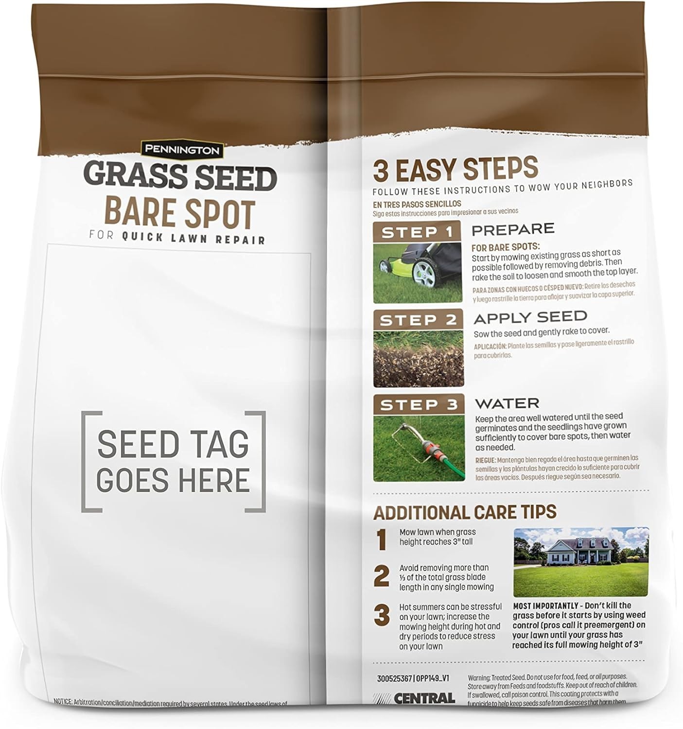 Achieve Lush Lawns with 1 lb Bare Spot Repair Grass Seed – Grows Anywhere