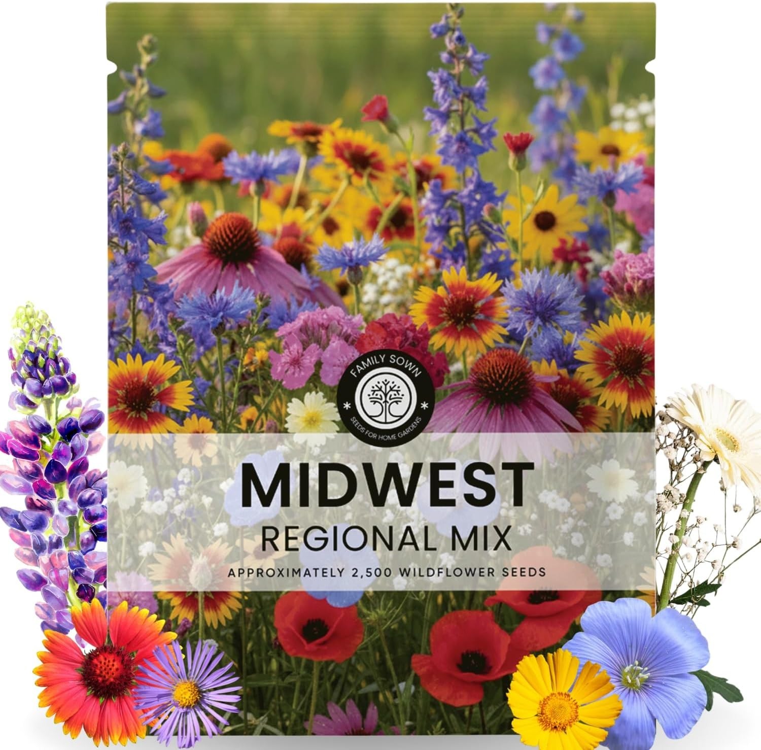 Midwest Regional Mix – 2,500 Seeds for Planting – 2026 Season – 5 Gram Pouch