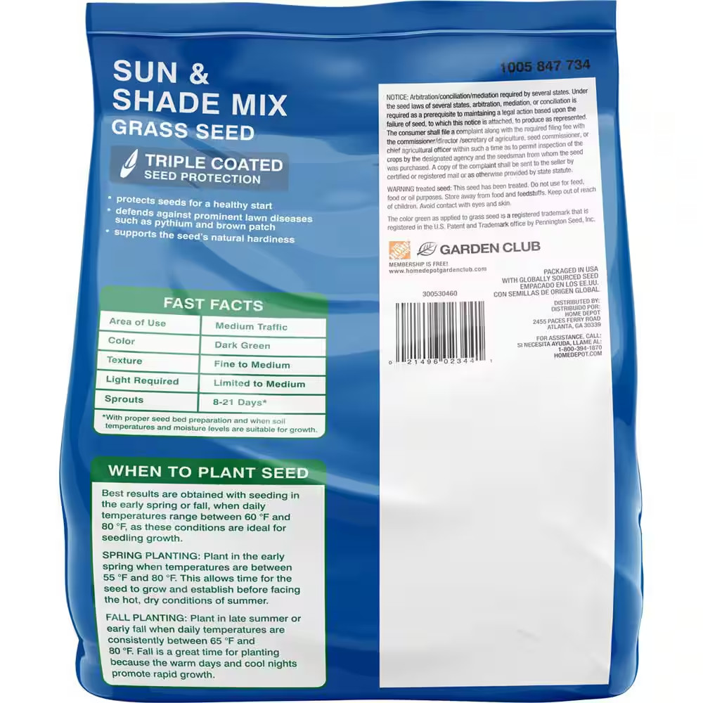 3 Lbs. Sun and Shade Grass Seed Mix