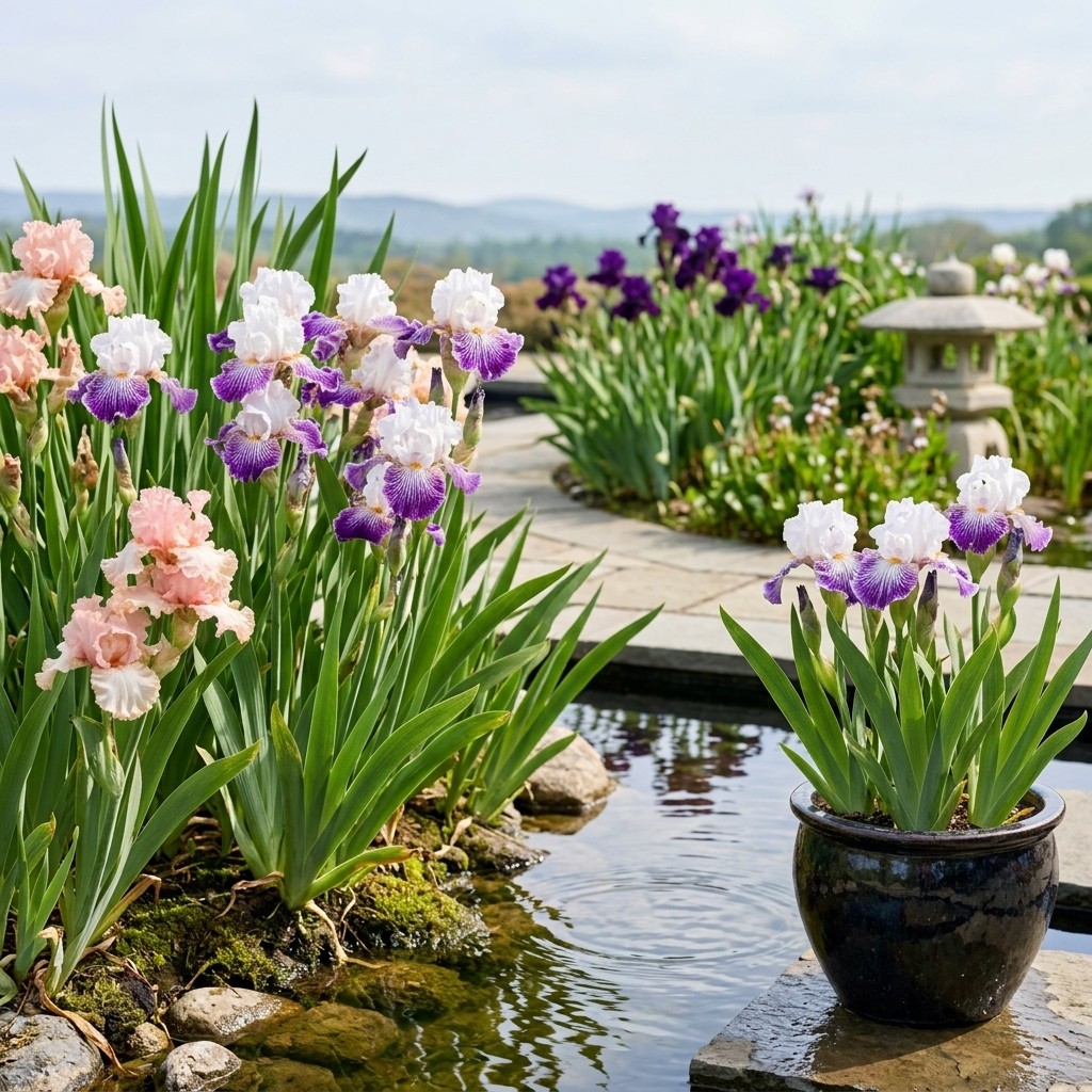 100 Pcs Iris Flower Seeds Perennial Ornamental Seeds for Garden Yard Planting