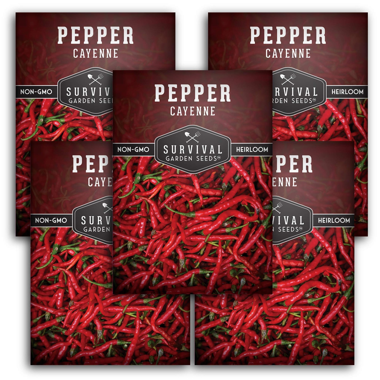 Cayenne Pepper Seeds Hot Heirloom NonGMO Red Peppers for Survival Gardening