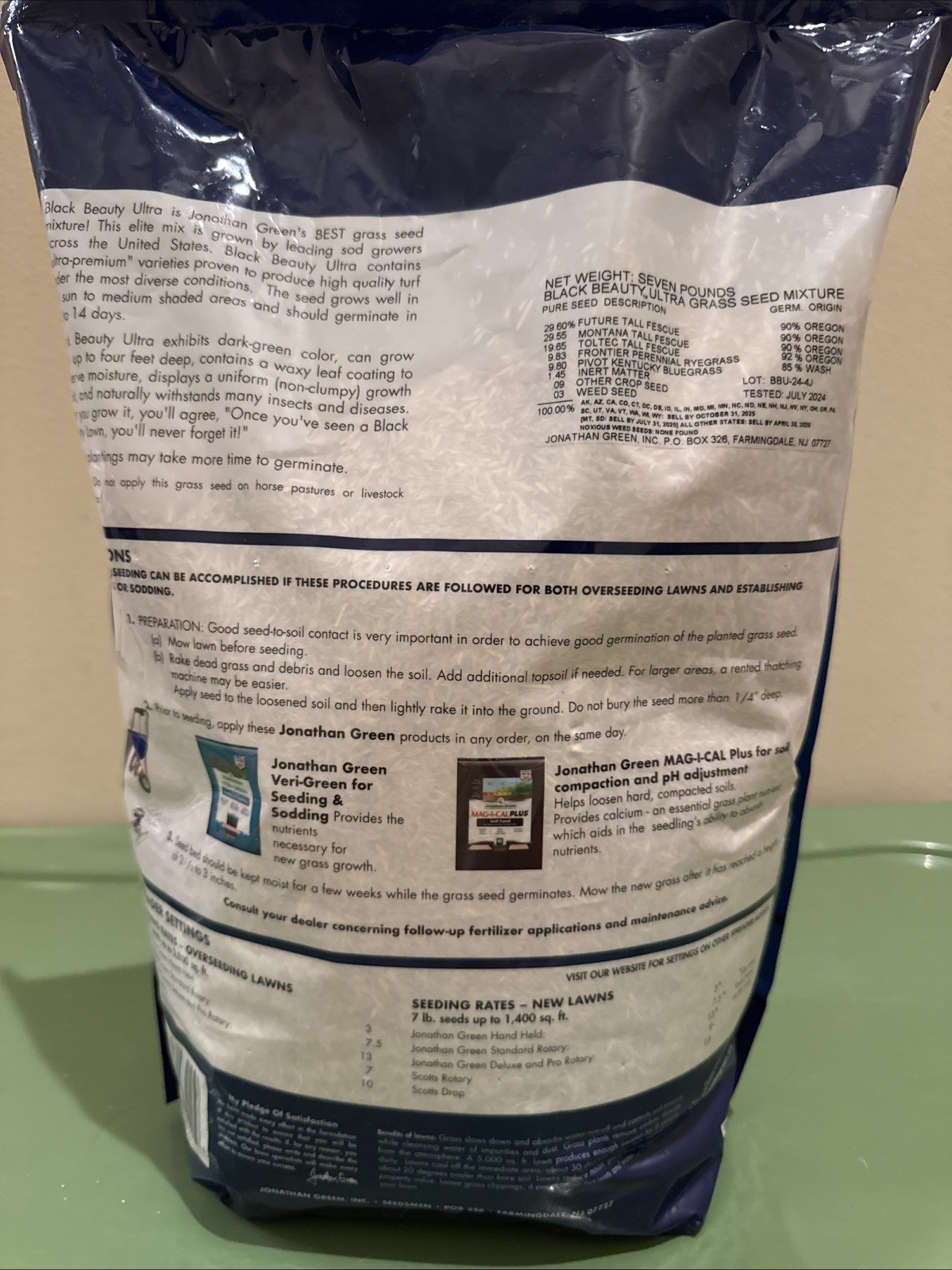 Jonathan Green (#10322) Black Beauty Ultra Grass Seed, 7lb bag