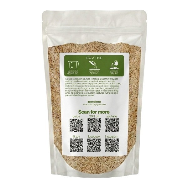 Old Cobblers Farm™ Wicked Tuff Turf Annual Ryegrass- Fast Germination Lawn Grass