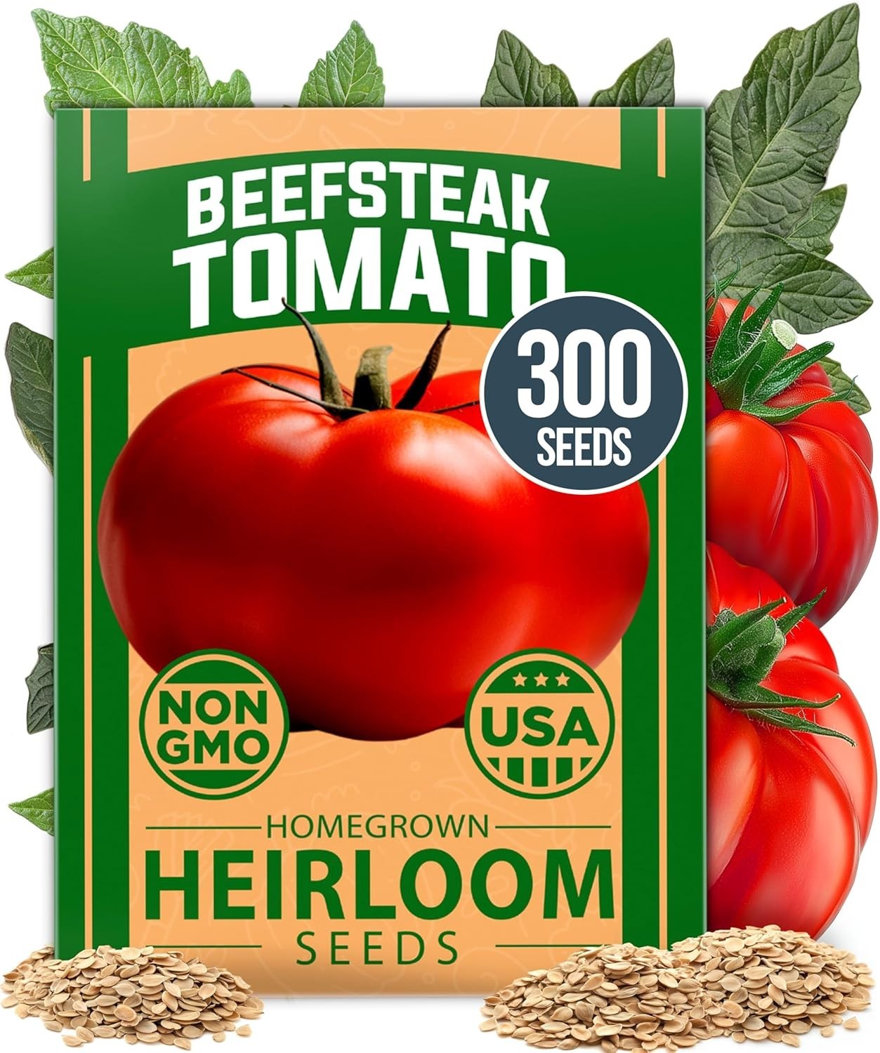 High Germination Beefsteak Tomato Seeds – 300 Heirloom Seeds for Any Gardener