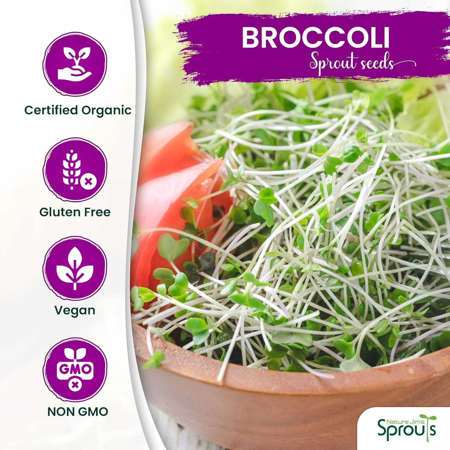 8oz Organic Broccoli Sprouting Seeds for Indoor/Outdoor Use – Nutrient-Packed
