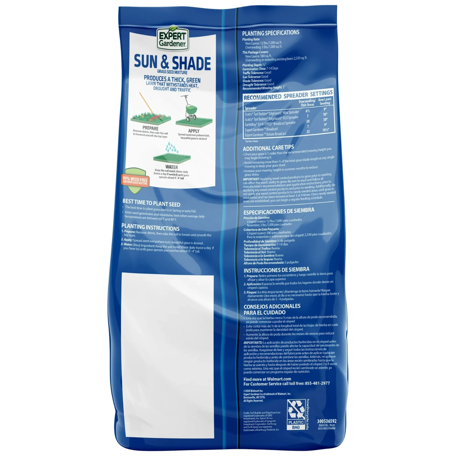 Kentucky Bluegrass Northern Grass Seed Mix, for Sun to Partial Shade, 7 lb. NEW