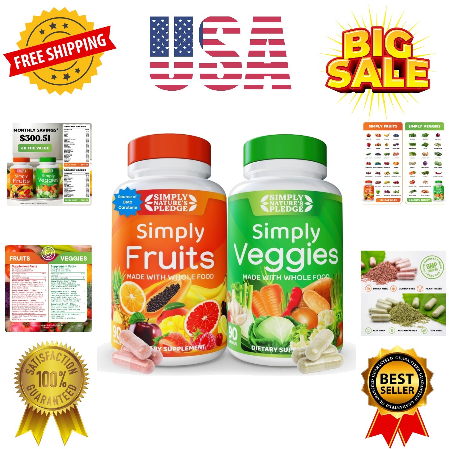 Packed with Over 40 Different Fruits & Vegetables – Made with Whole Food Supe…