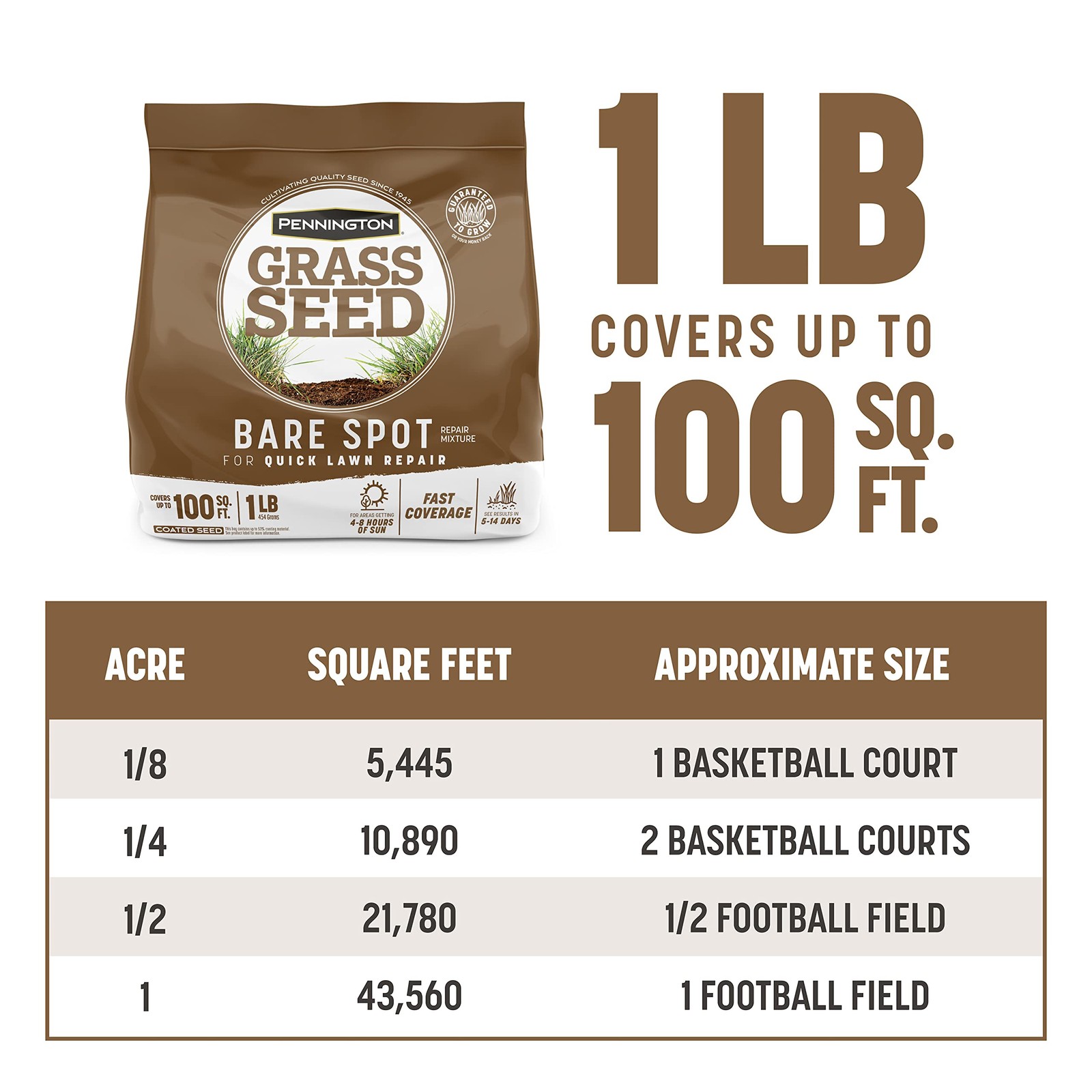 Pennington Bare Spot Repair Grass Seed Mixture Central 1 lb