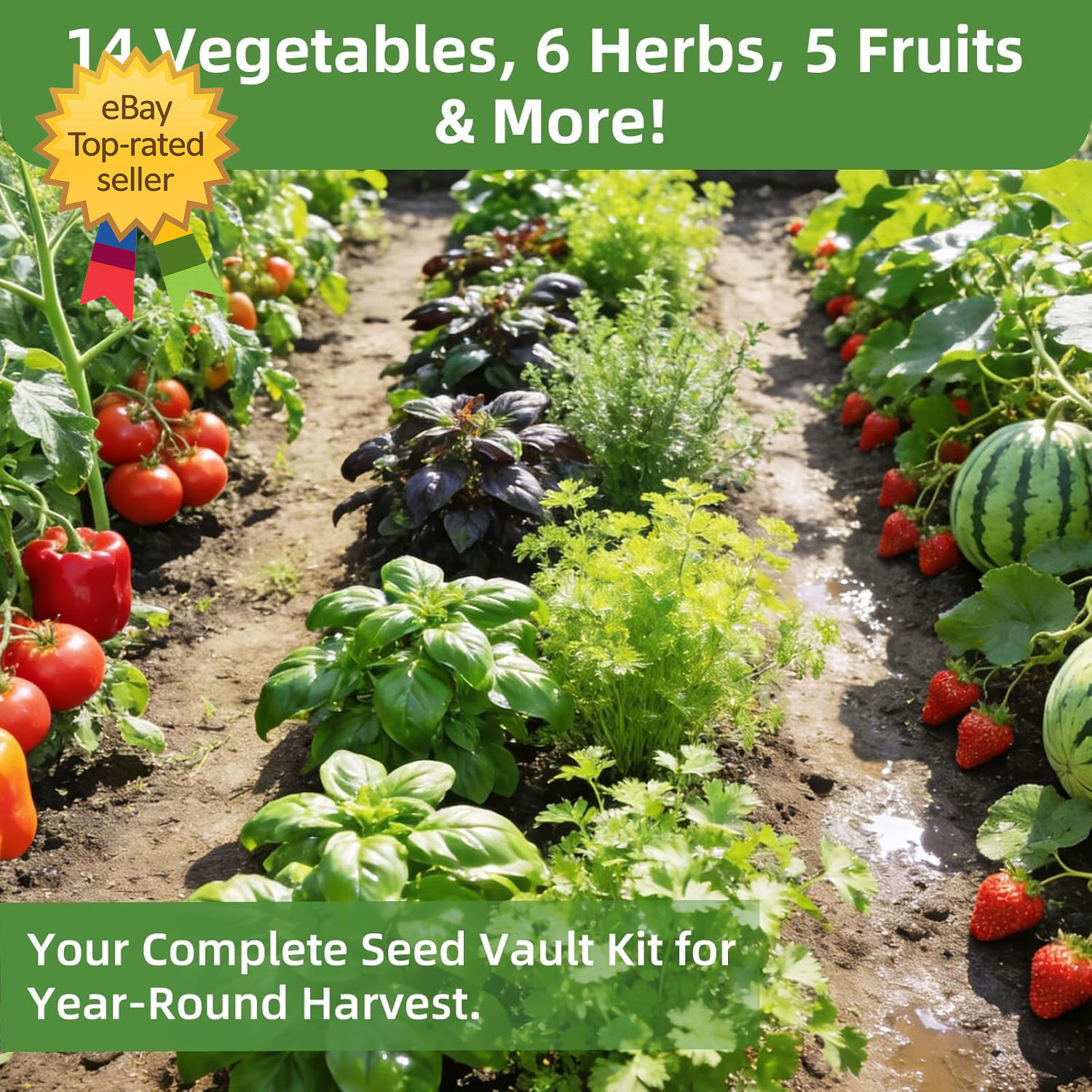 Heirloom Vegetable Seeds Kit 15000+ Non GMO Garden Survival Planting Mix Pack