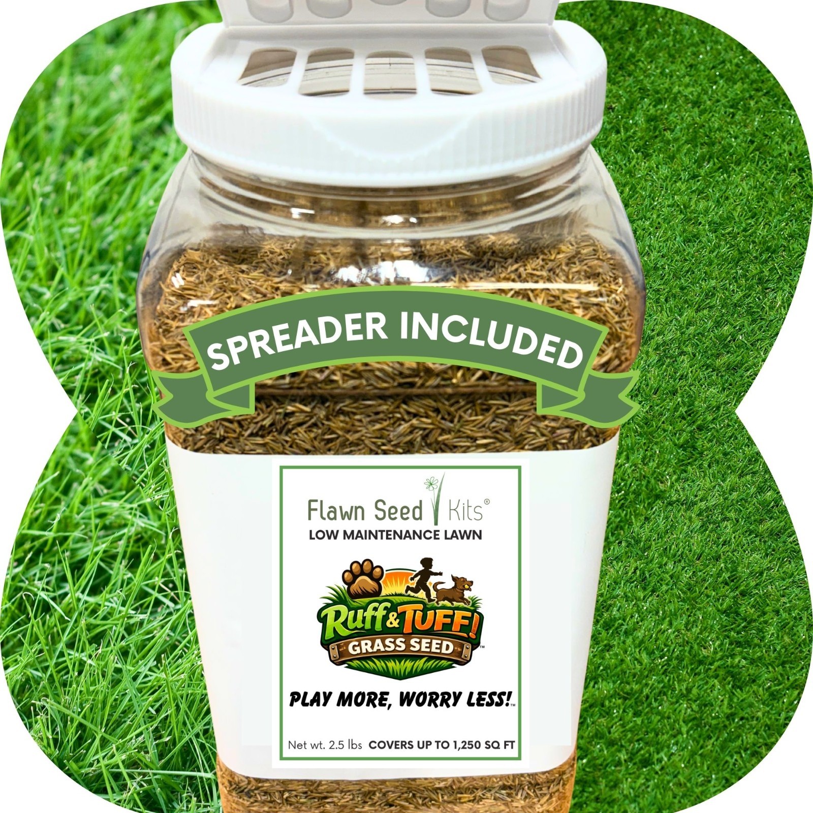 RUFF and TUFF! Fescue Grass Seed, Pet Friendly, Low Maintenance, Shade Tolerant