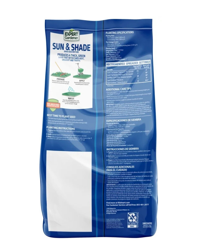 Kentucky Bluegrass Northern Grass Seed Mix, Sun to Partial Shade, 7 lb, New