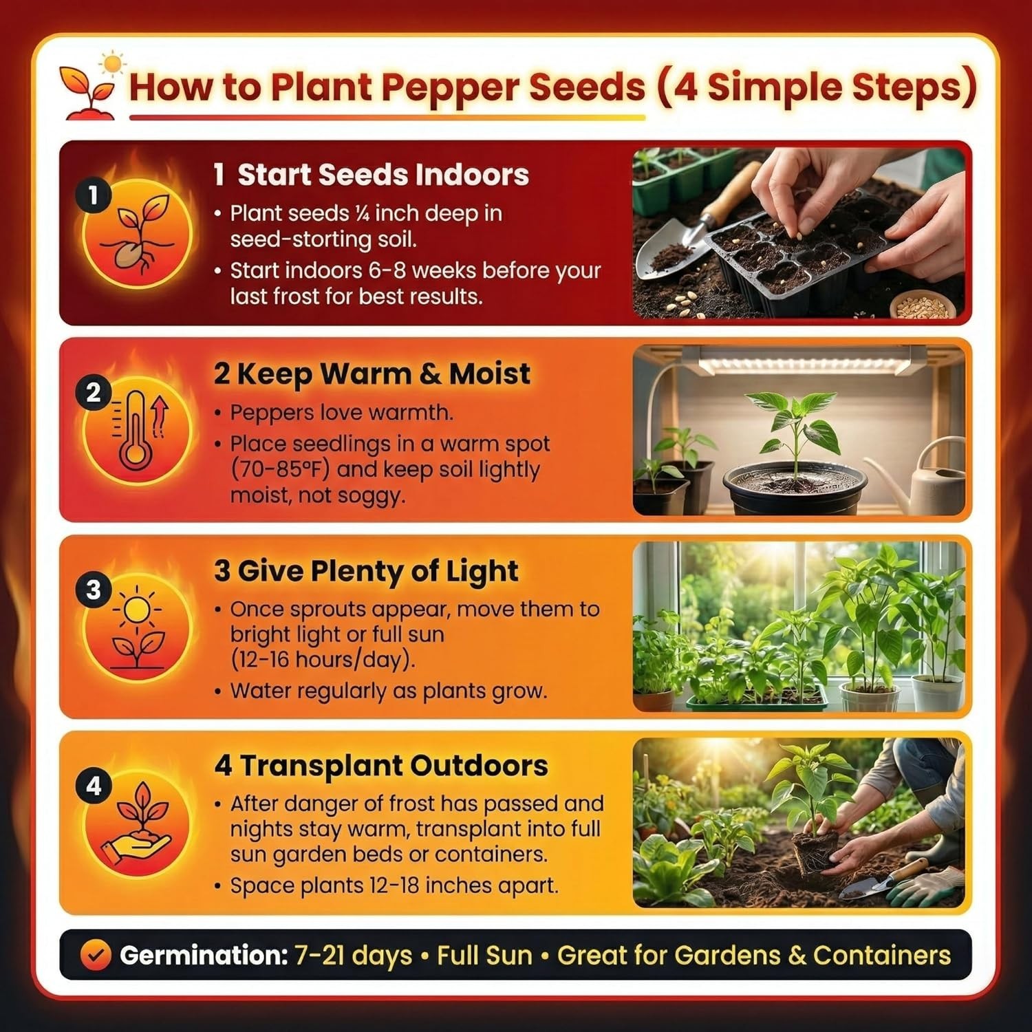 Hot Pepper Seeds for Planting, Cayenne, Hungarian Yellow, Jalapeno, Serrano, …