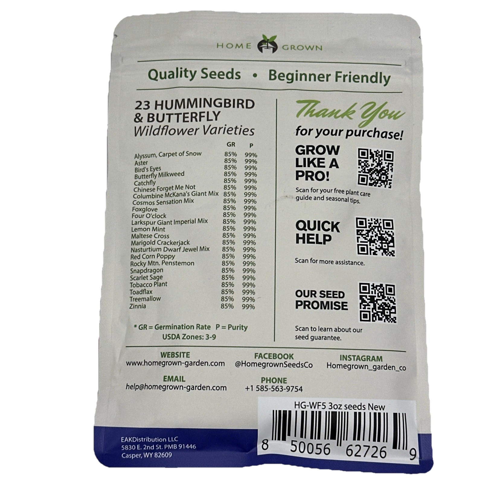 Bulk Non-GMO Wildflower Seeds – 134,000+ Native Seeds for Butterfly Gardens