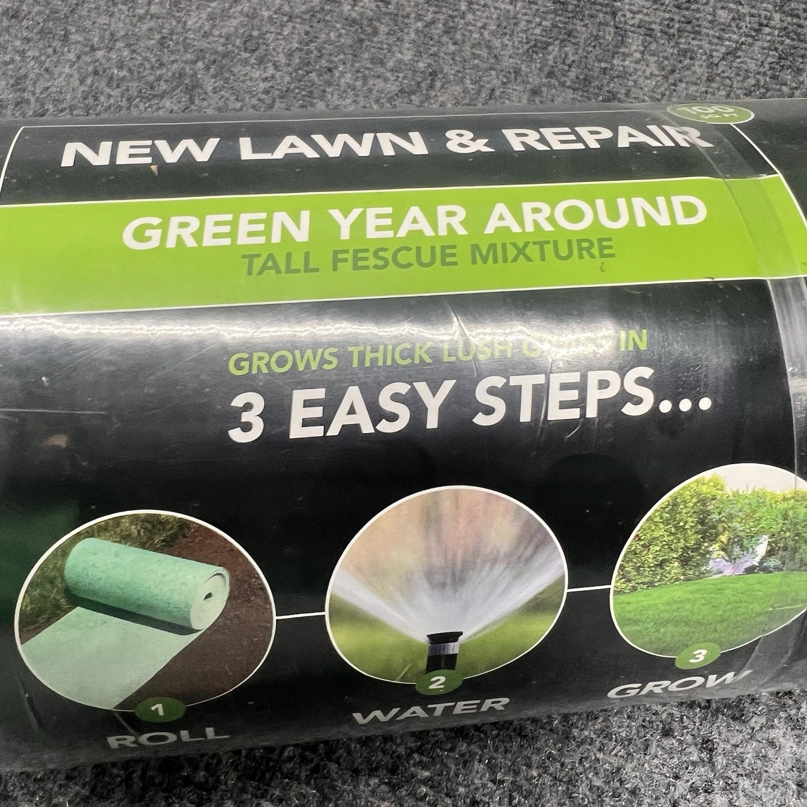 Grotrax Biodegradable Grass Seed Mat – 100 sqft Year Round Green – Grass Seed