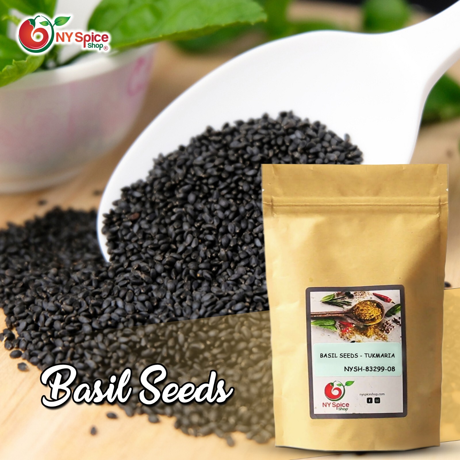 Basil Seeds Tukmaria Item Weight 8oz-3lb