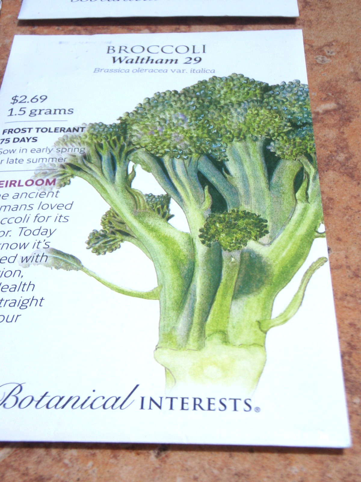 (4 PACK) HEIRLOOM NEW BROCCOLI WALTHAM 29-BOTANICAL INTERESTS SEEDS-PK 12/31/25