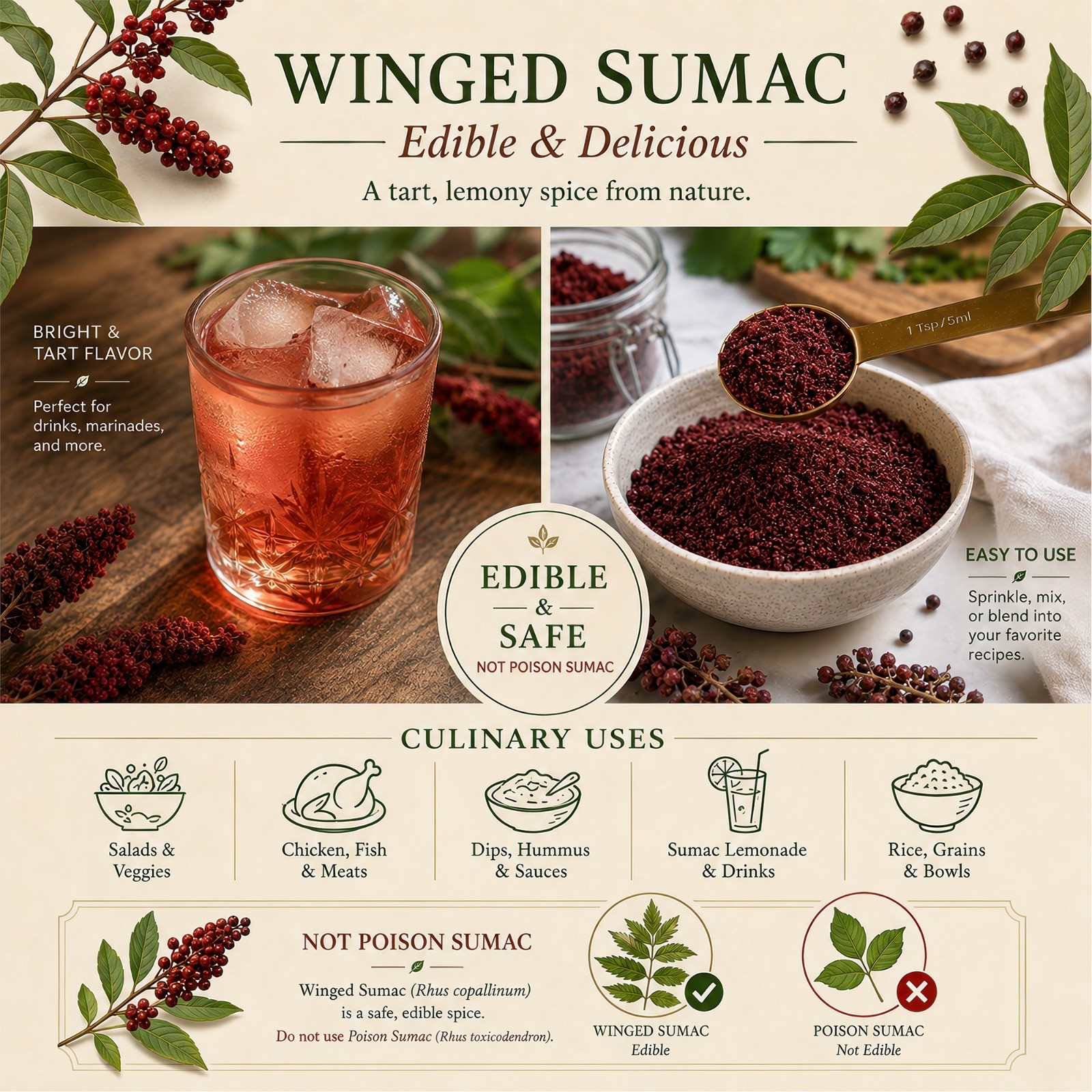 1500 Winged Sumac Tree Seeds Rhus copallinum – Fall Color & Wildlife – Zones 4-9