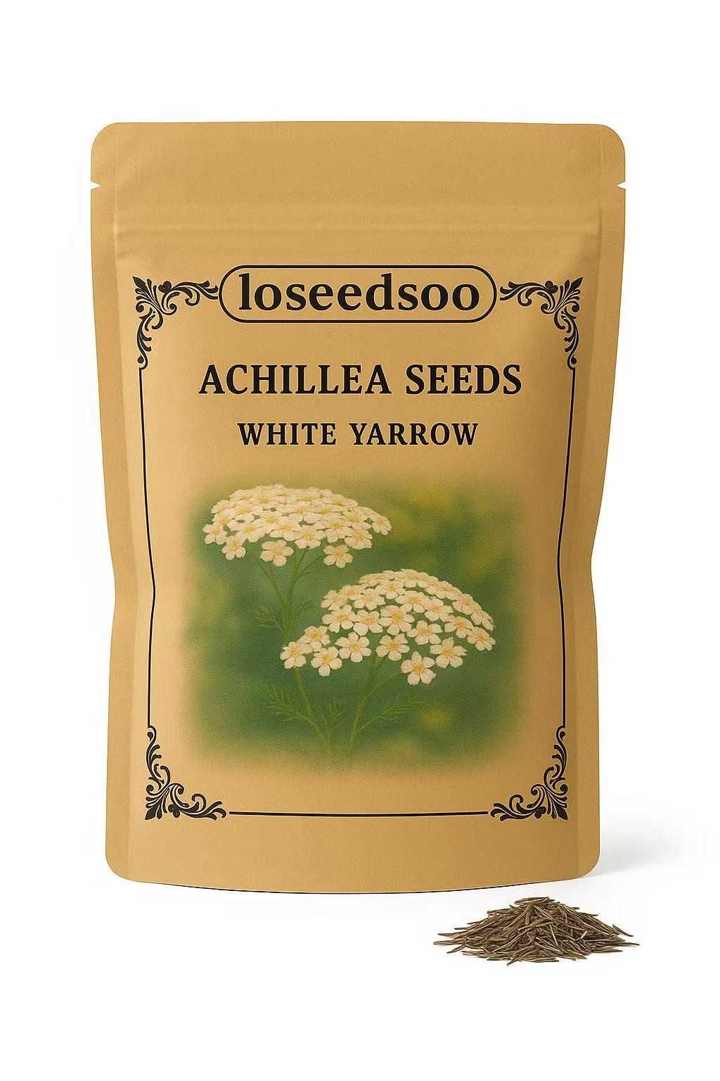 20000+ White Yarrow Seeds, Native Perennial Wildflower Plant Seed for Gardening