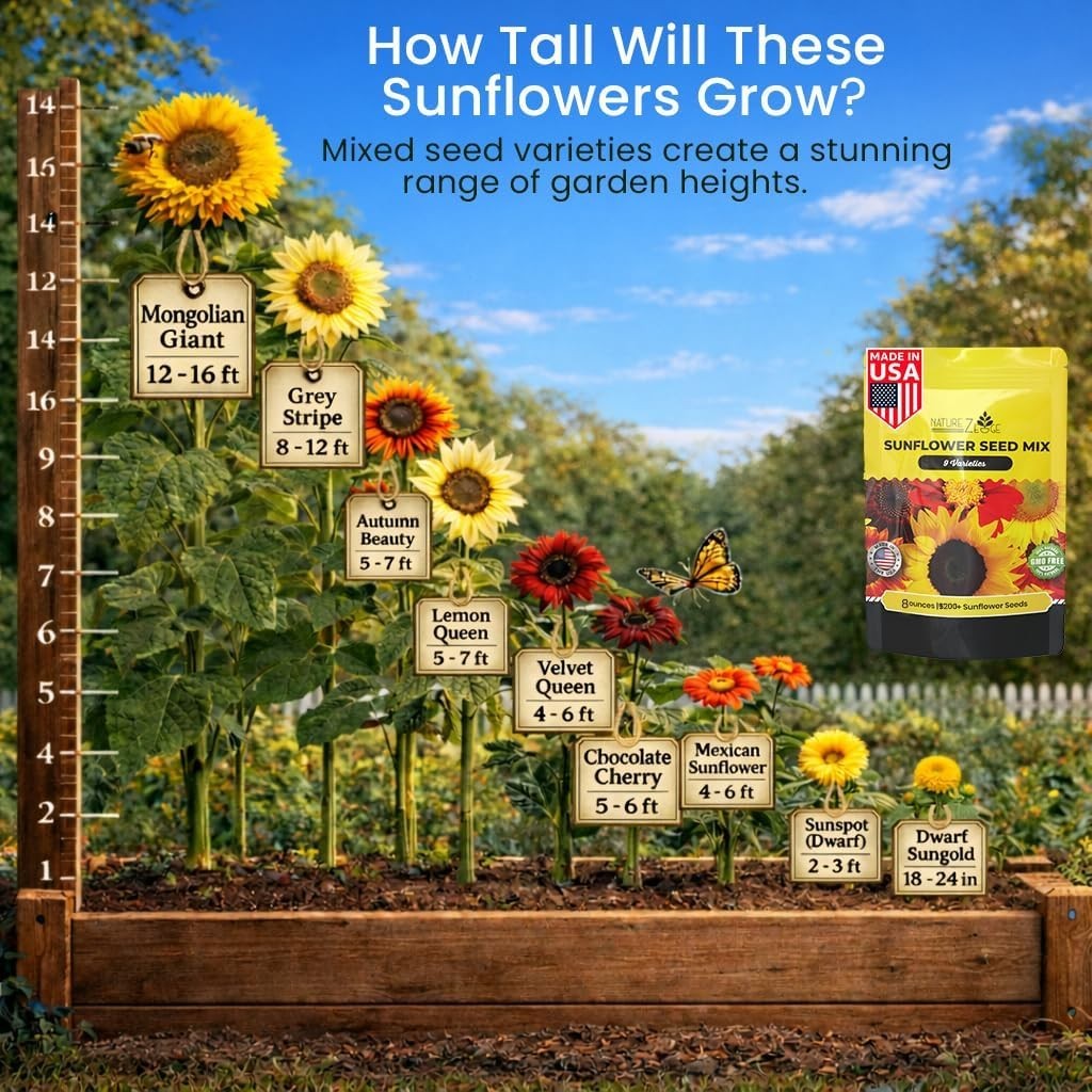 Family-Owned Sunflower Seeds Bulk Pack – Diverse Varieties