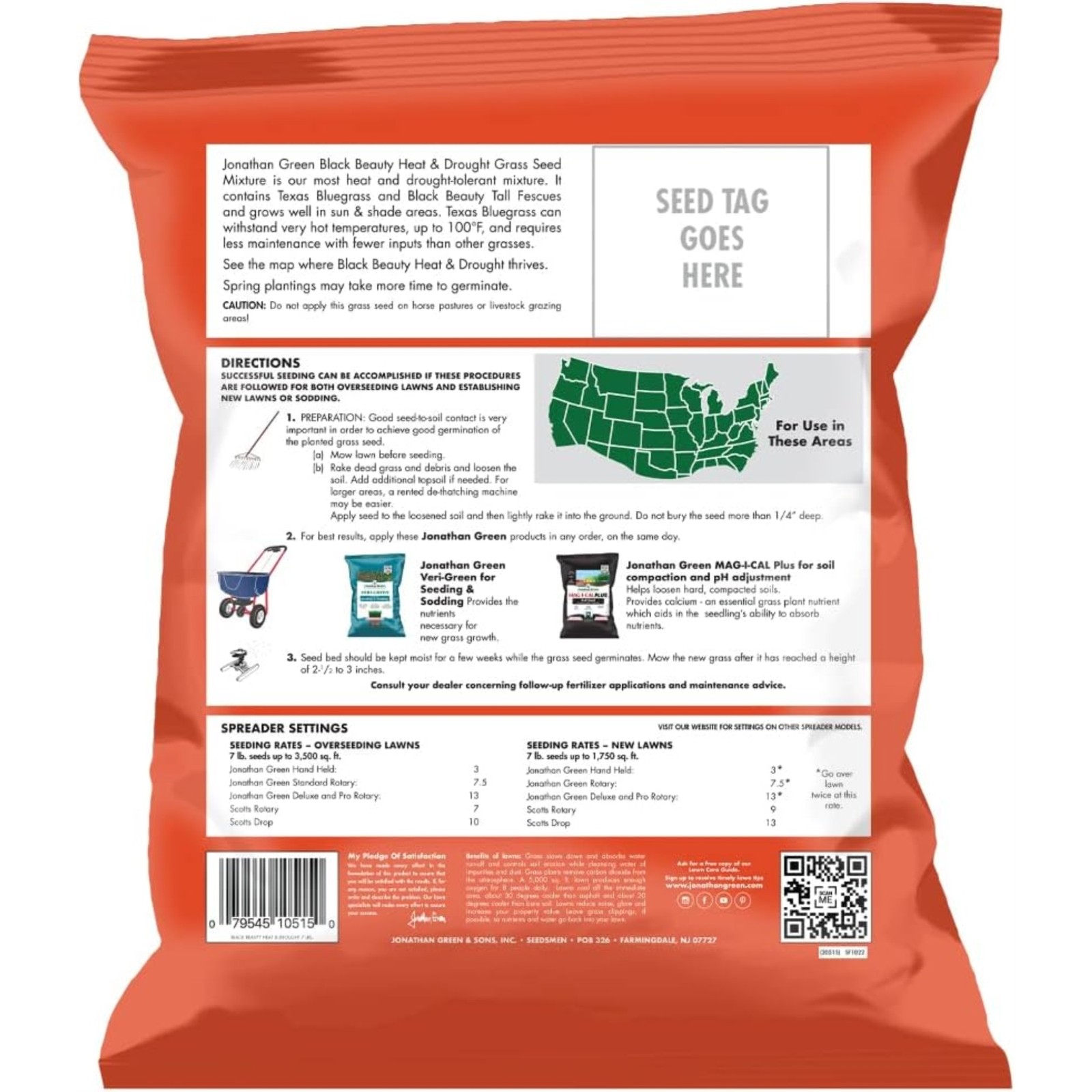 Jonathan Green Black Beauty Heat & Drought Grass Seed Mix, 7lb