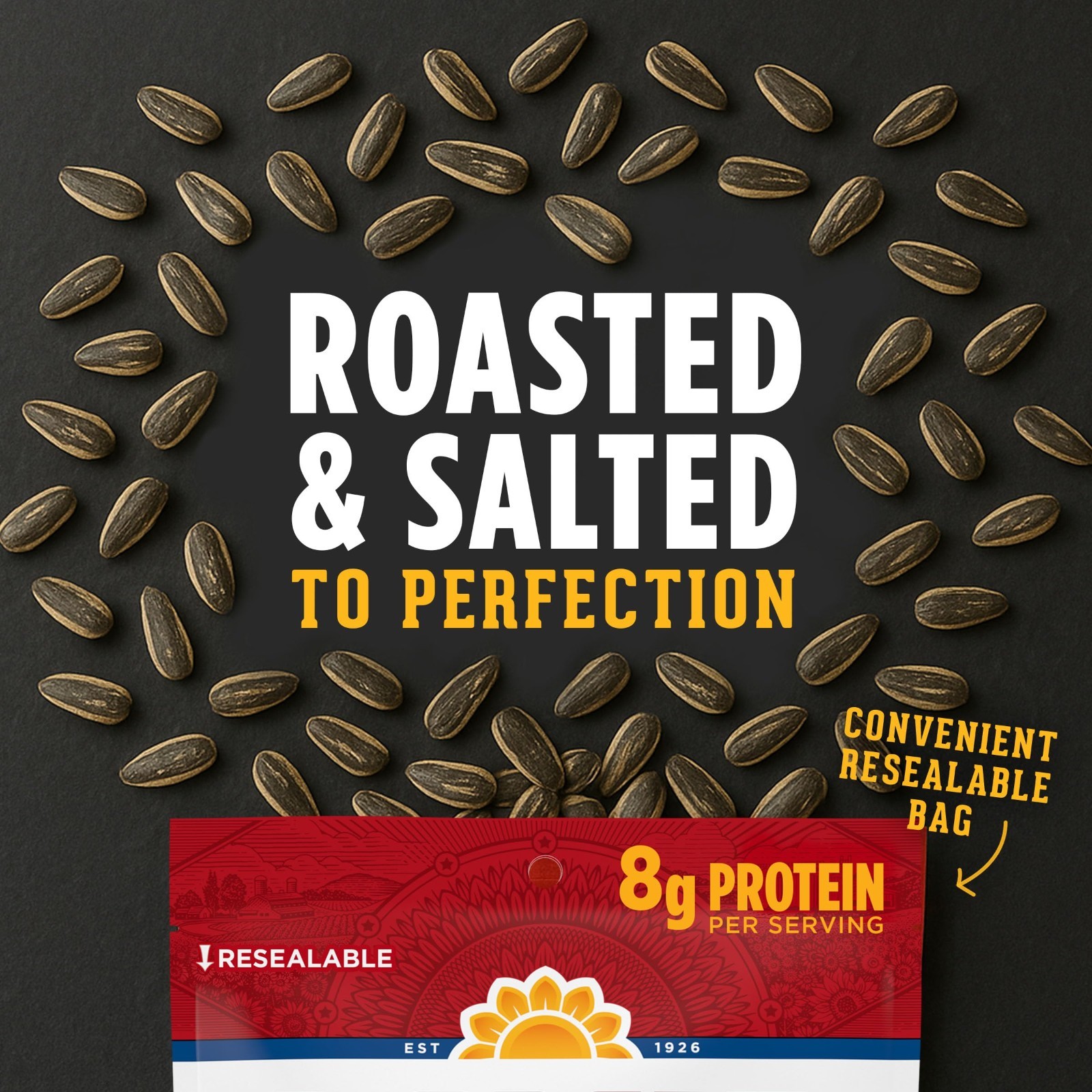 Jumbo Bacon Mac & Cheese Sunflower Seeds – 5.25 oz, Pack of 12 Snacks