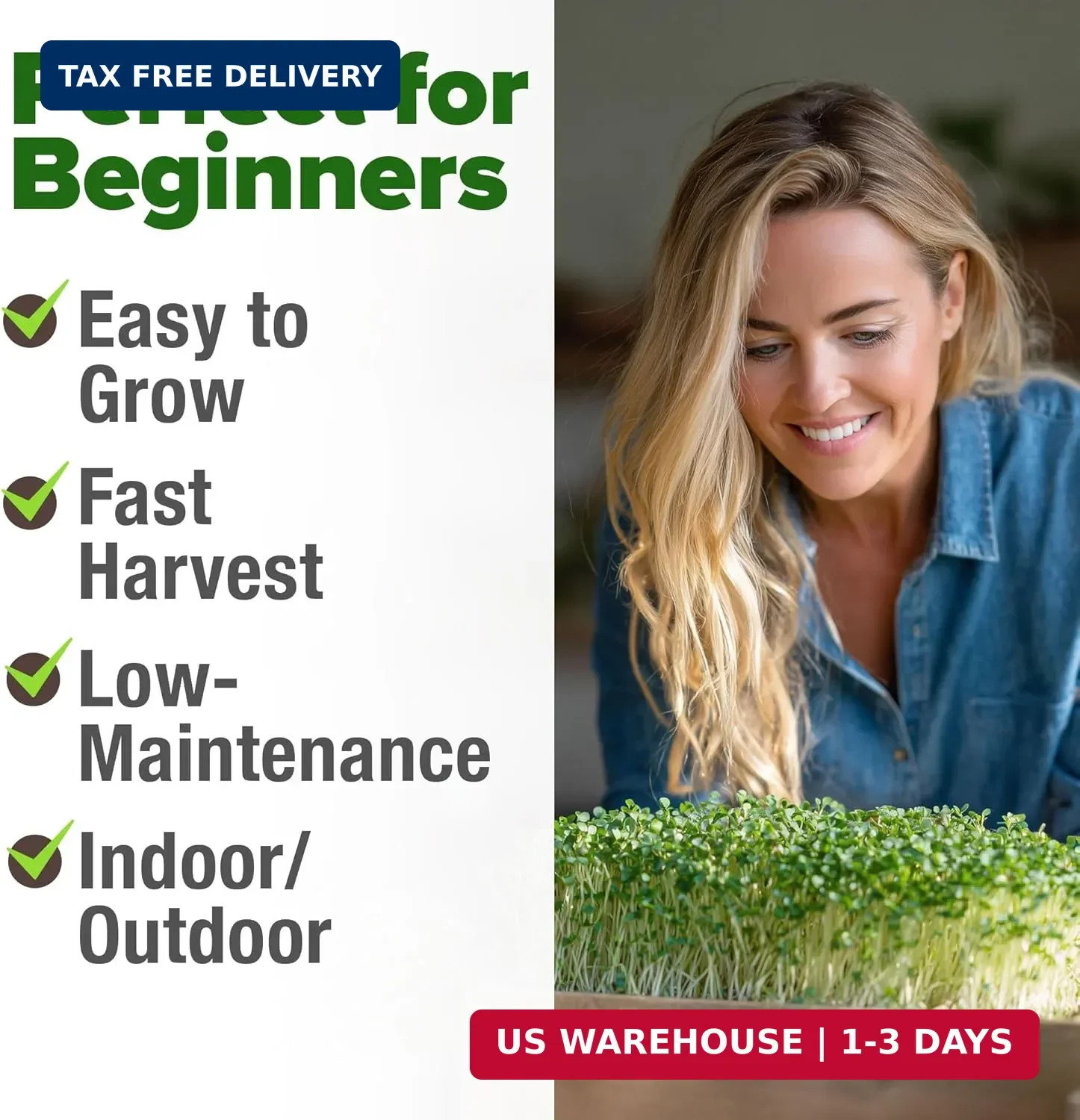 HOME GROWN Broccoli Seeds 8 oz Bulk Heirloom Non-GMO, High Germination, Sulforap