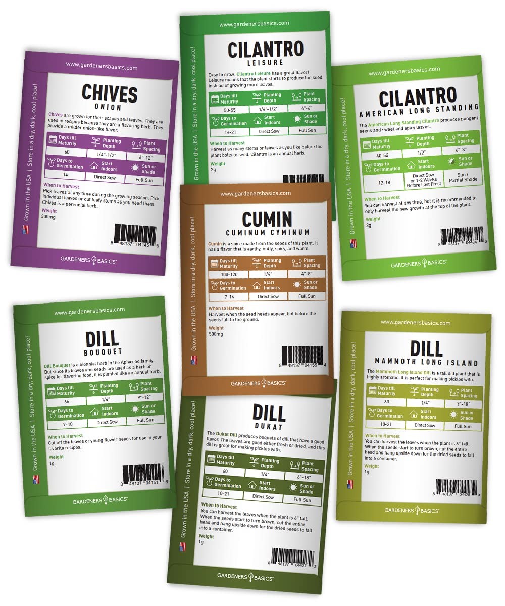 35 Medicinal Herb Seeds Variety Pack – Heirloom NonGMO Healing & Culinary Her…
