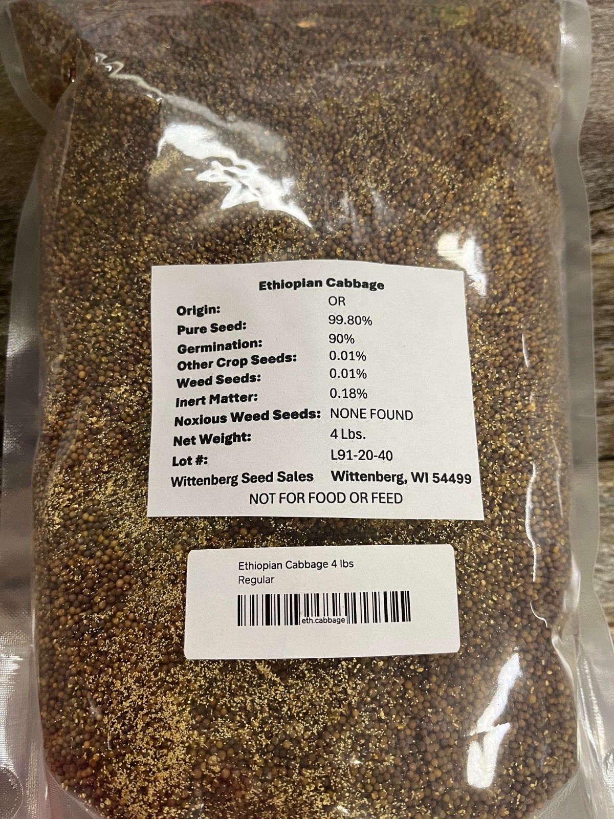 4 lbs Ethiopian Cabbage – Deer Food Polt / Wildlife Seed