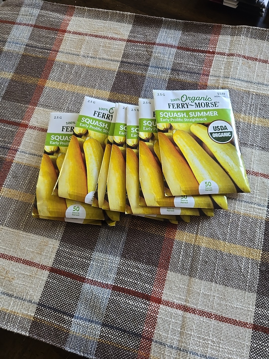 Ferry-Morse 2025 Seed SQUASH SUMMER Early Prolific Straightneck Organic 2.5 G