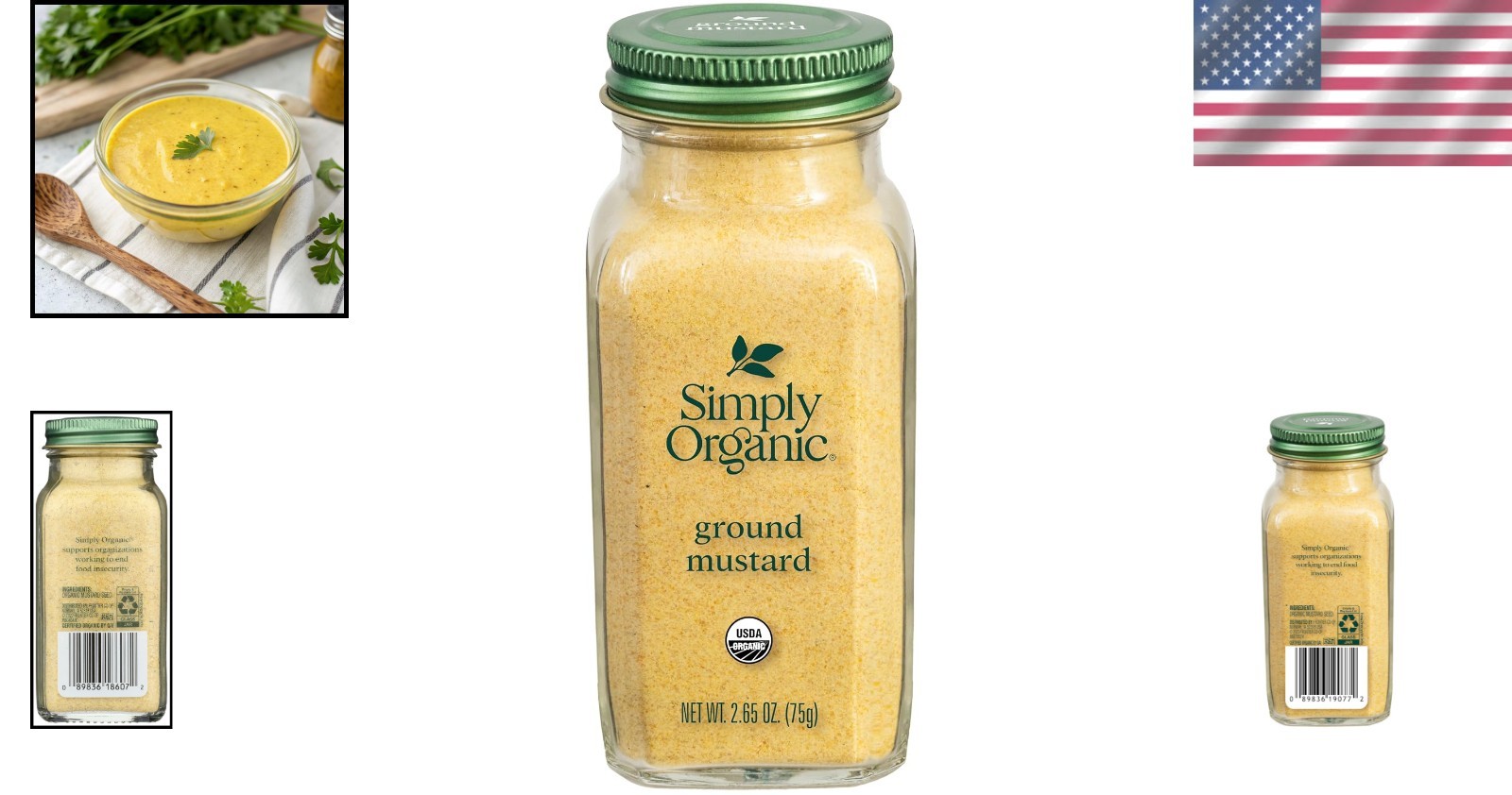 Organic Ground Mustard Seeds, 3.07 Oz | Robust Flavor for Culinary Creations