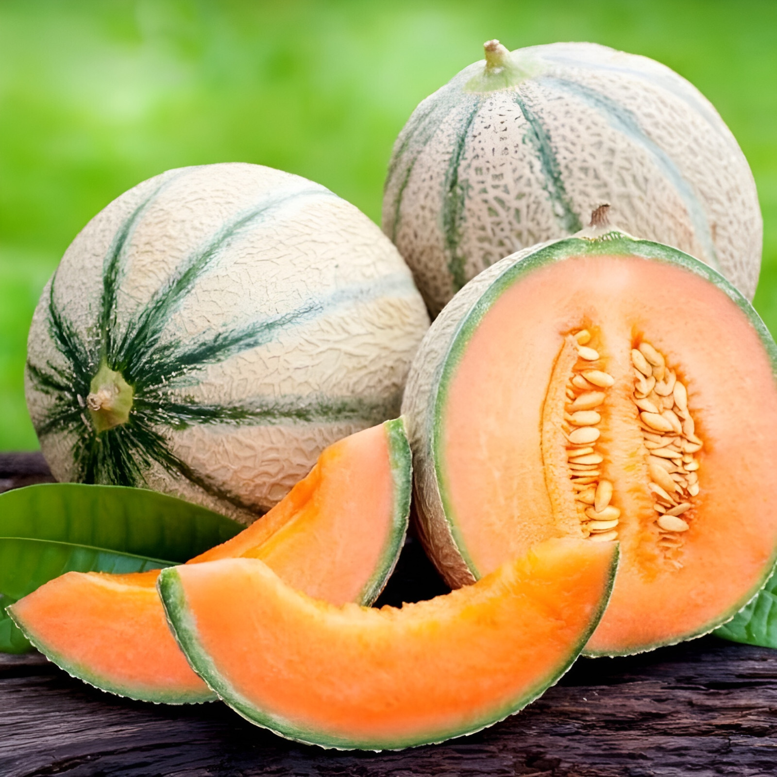 75 Heirloom Honey Rock Cantaloupe Seeds – Prize Winning Melon! – SUPER Sweet!