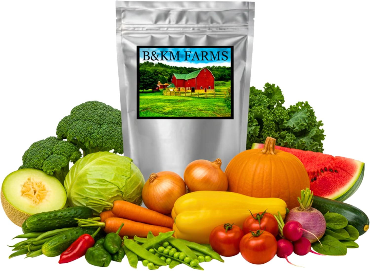 40 Variety Heirloom Vegetable Seeds Moisture-Resistant Mylar Packets Includes