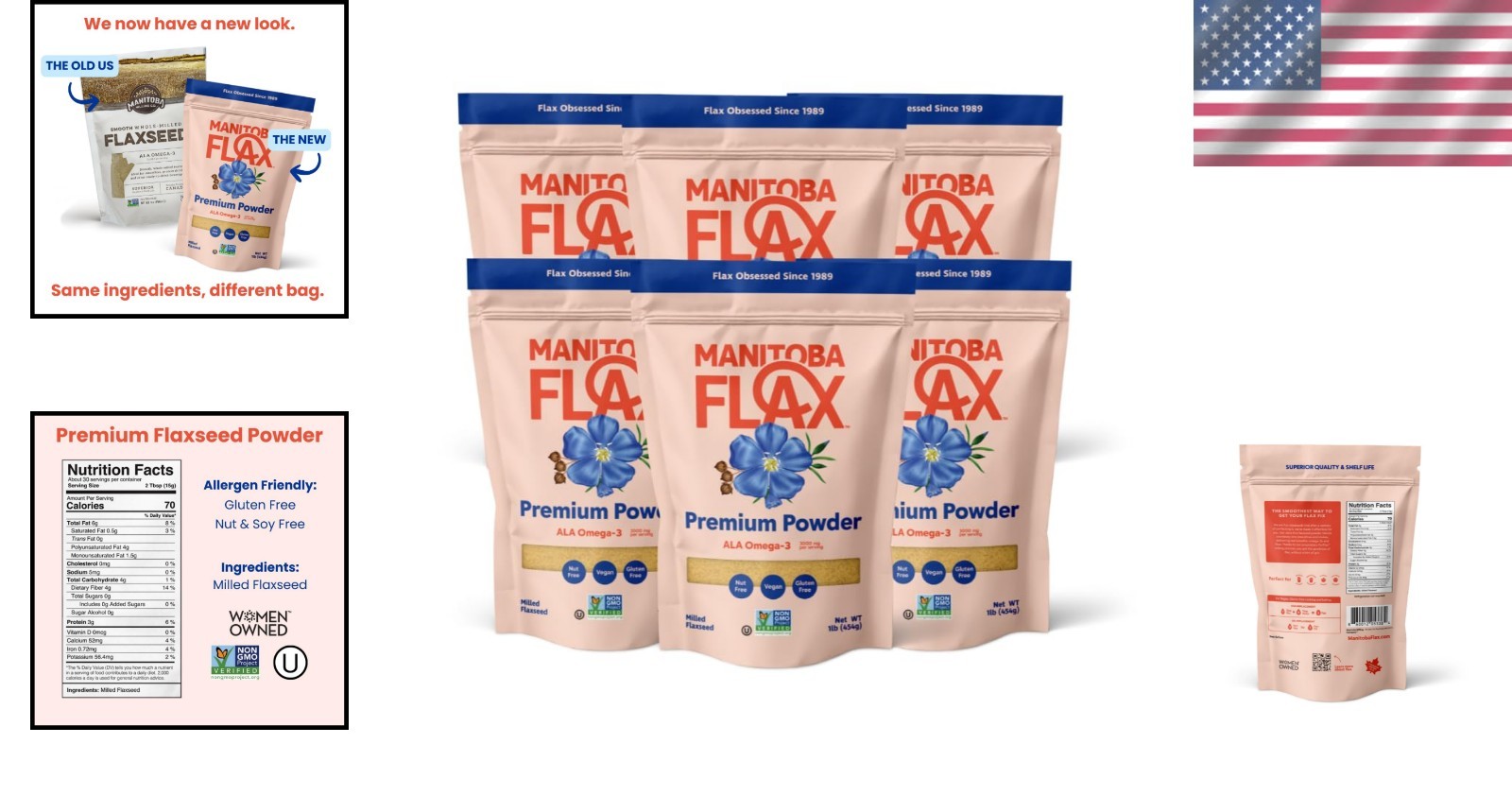 Nutritious Ground Flax Seed | 6 x 1lb Bags | Perfect for Smoothies & Baking