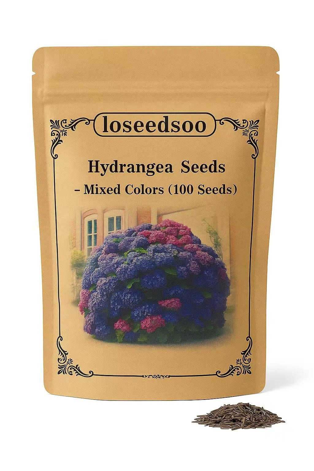 100 Mixed Color Hydrangea Seeds Vibrant Blooms in Blue, Pink & Purple for Garden