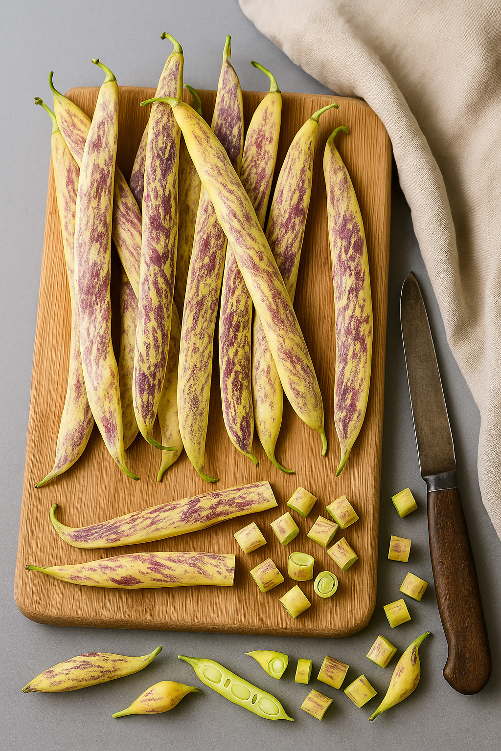 Dragon’s Tongue Wax Bean Seeds – Heirloom Non-GMO Bush Bean Variety 25 Seeds