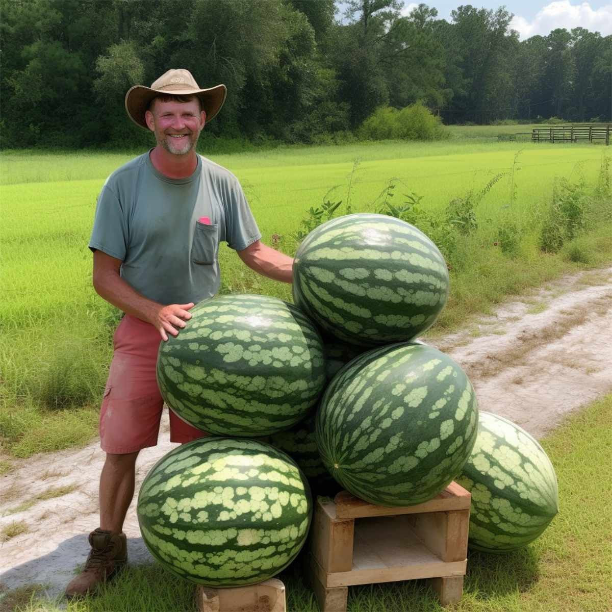 12 Florida Giant Watermelon Seeds – Heirloom – Non GMO – ORGANIC ——– RARE