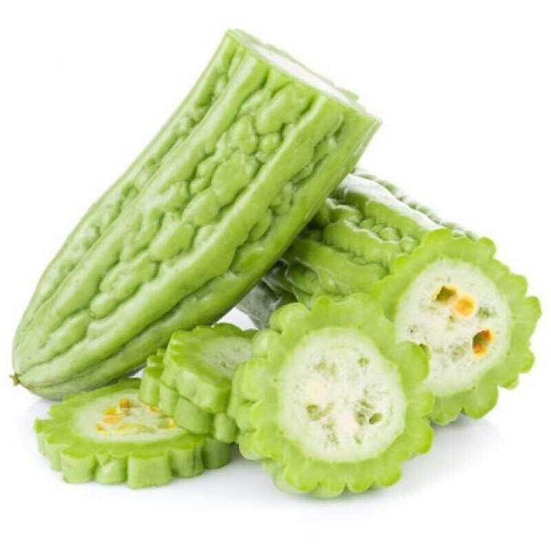 Mixed Green Skin Long + Indian Dark Green Bitter Gourd Ku Gua Khổ Qua 30+ Seeds