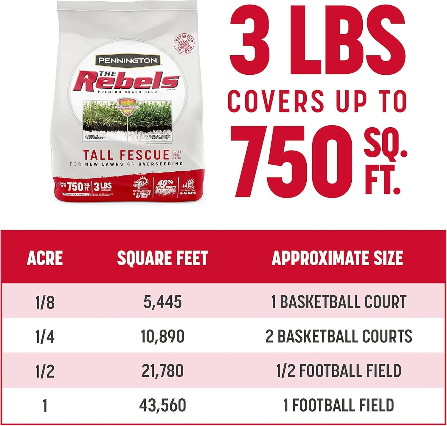 The Rebels Tall Fescue Grass Seed Mix 3 lb