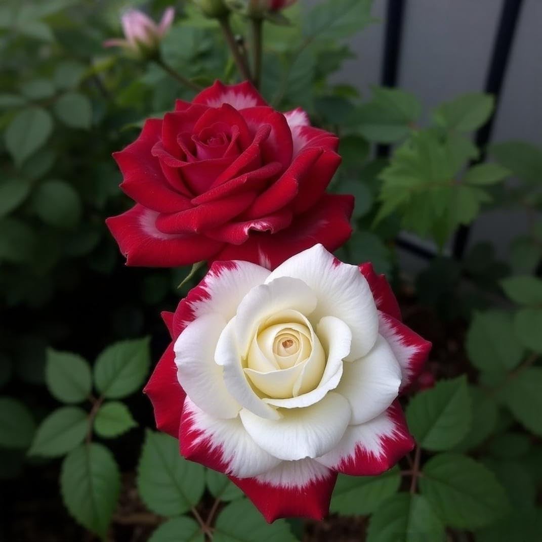 100pcs Rare Twin Red White Rose Seeds for Planting – Heirloom Perennial Climbi