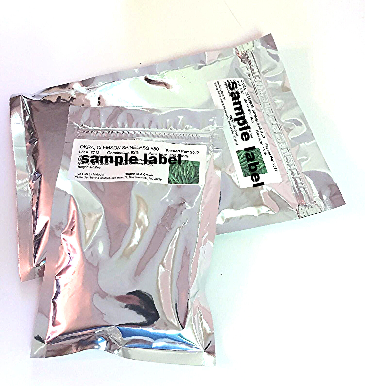 Blue Lake Bush Bean 274, Packed in Resealable Foil Packaging, Heirloom, NON GMO