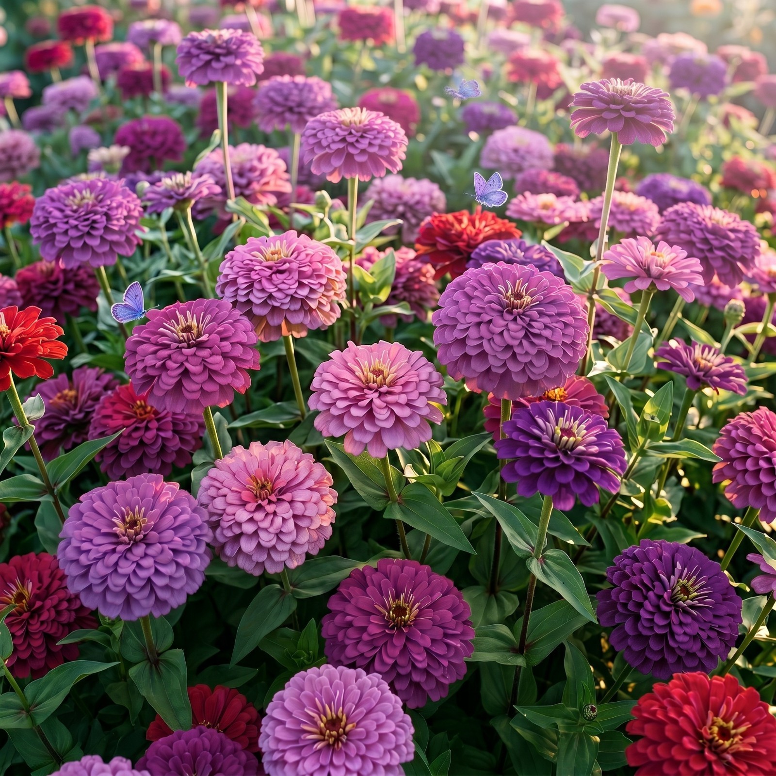 Zinnia GIGANTICA WISTERIA DREAM Bouquet Mix Huge Double Blooms 50 Seeds!