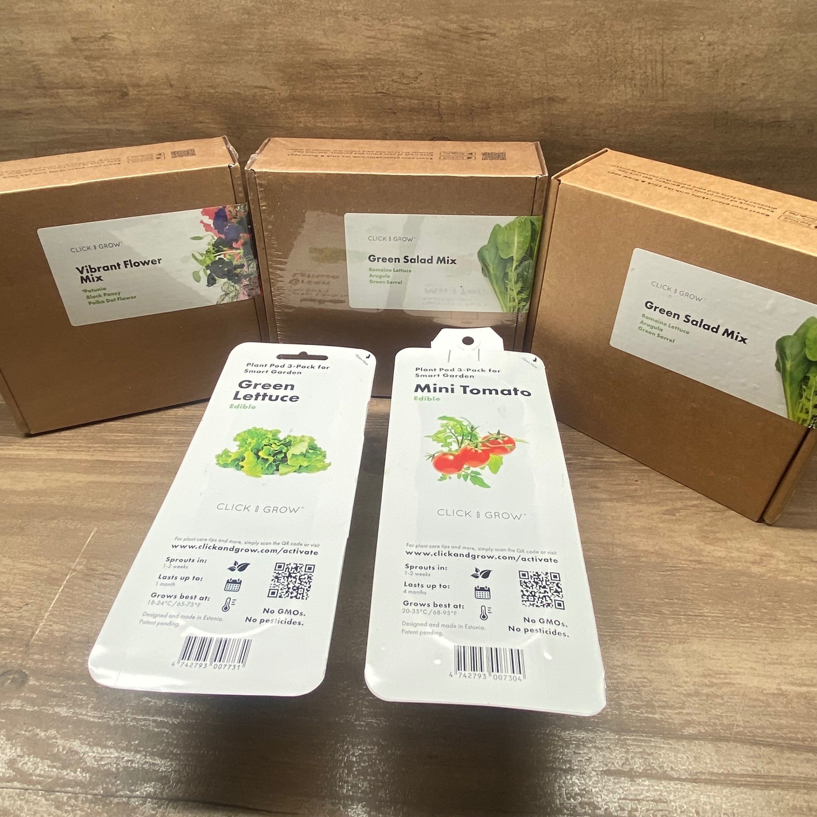 Click & Grow Unisex Plant Pods OS Multicolor Salad Flower Tomato Lettuce Kit