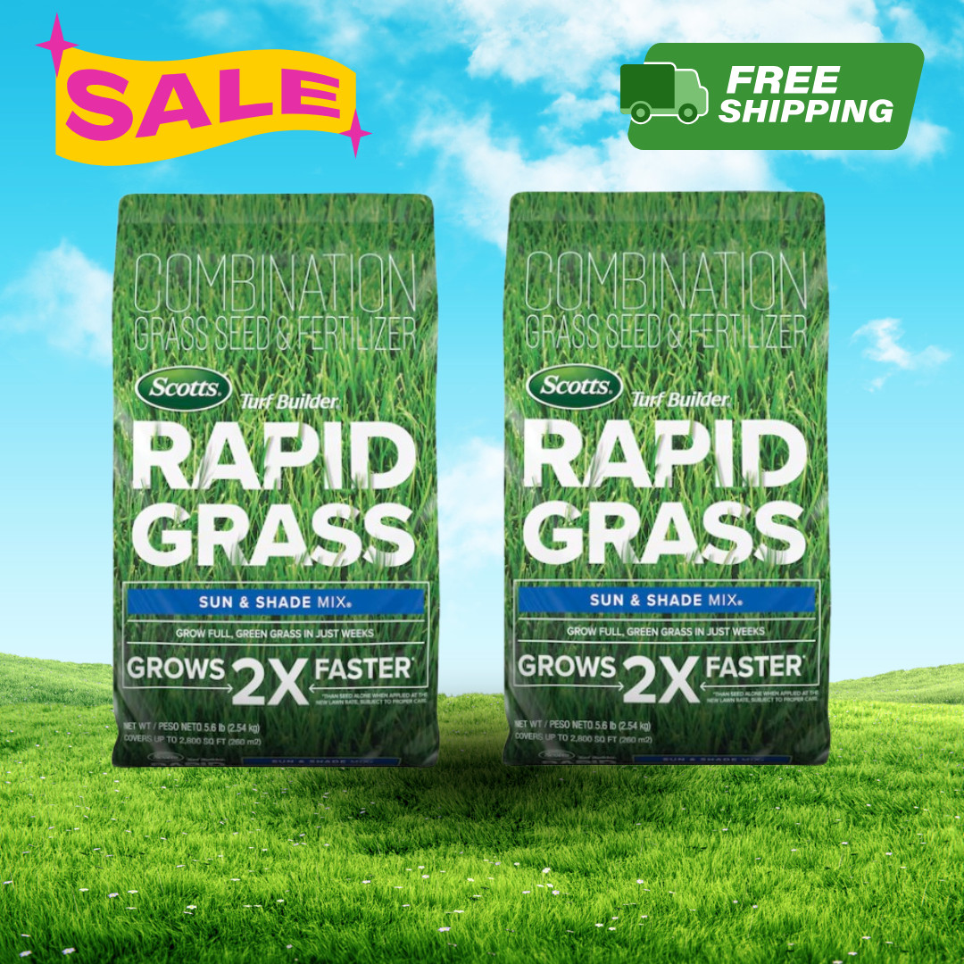 [BIG SALE] Scotts Turf Builder Sun & Shade Rapid Grass Seed 5.6lb 2 Pack NEW