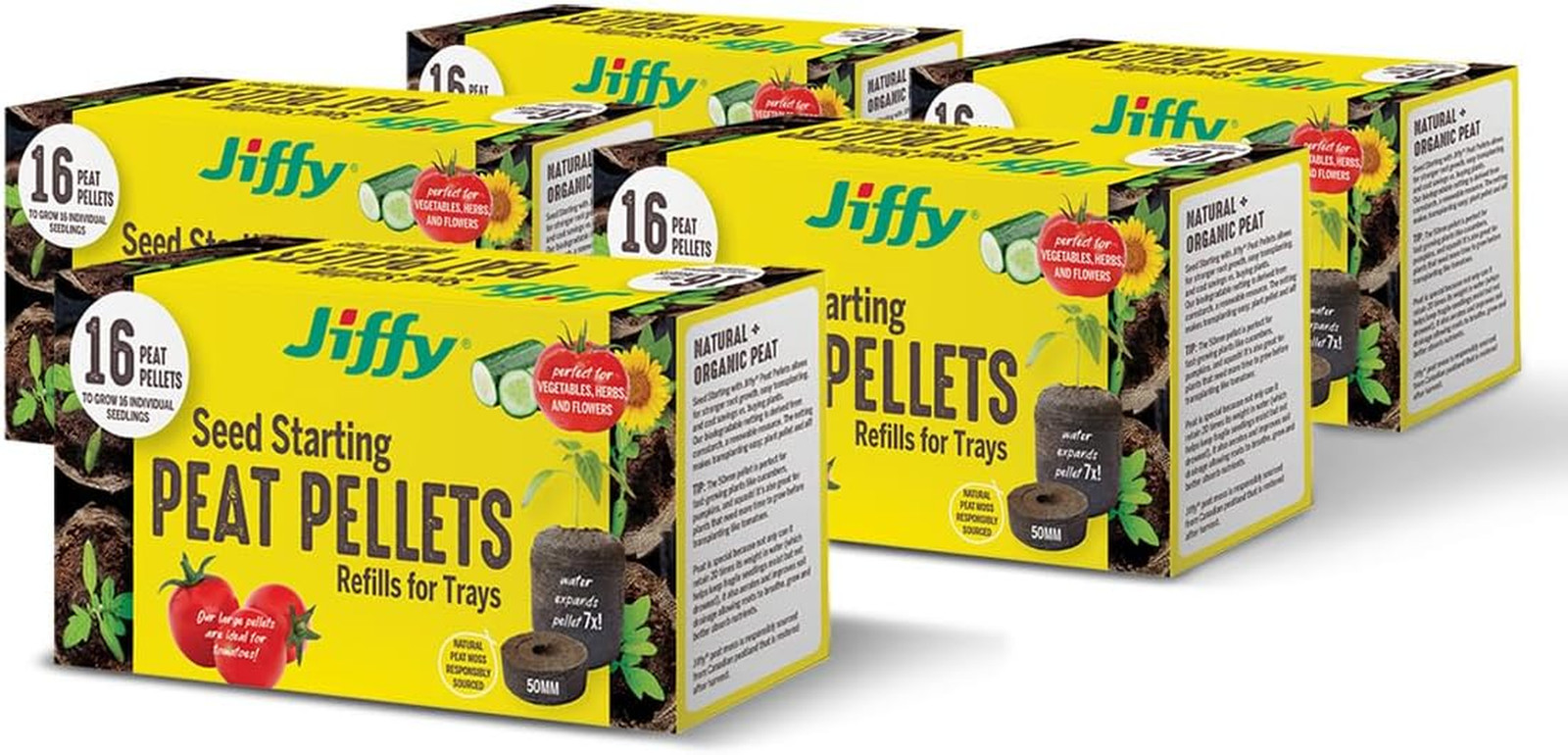 Plant Starter Pellets – Seedling Pellets, 50 Mm Peat Pellets, 80 Count – Peat