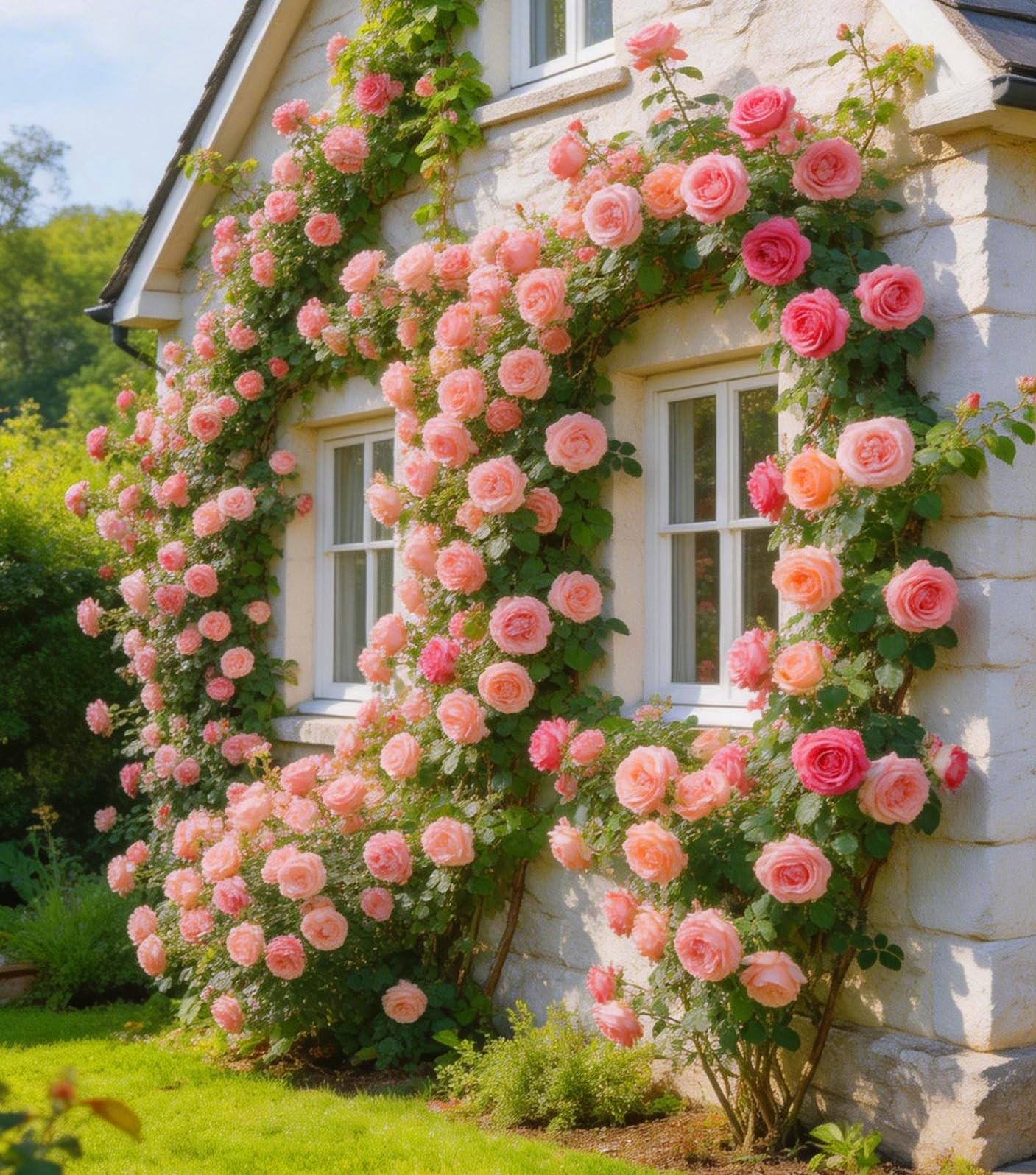 300+Climbing Rose Bush Seeds for Planting Outdoors-Perennial Flowering Plant …