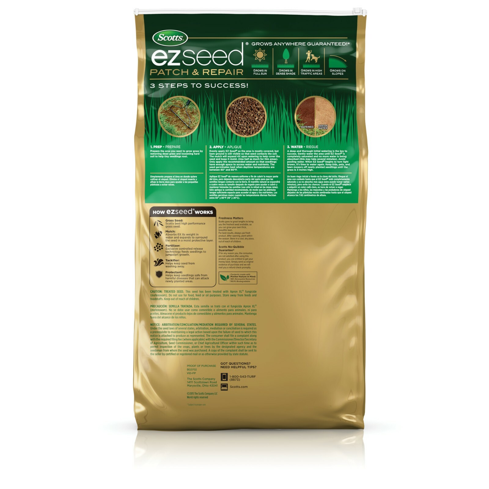 Scotts EZ Seed Patch & Repair Sun and Shade, 10 lbs.