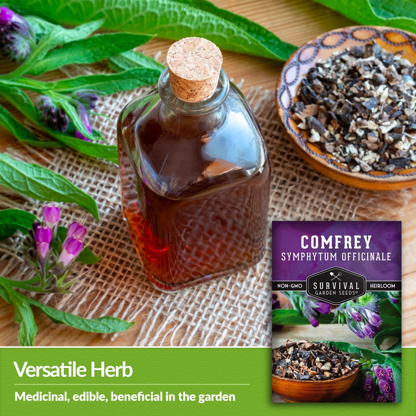 Comfrey Seeds for Planting – Symphytum Officinale Medicinal Perennial Herb for