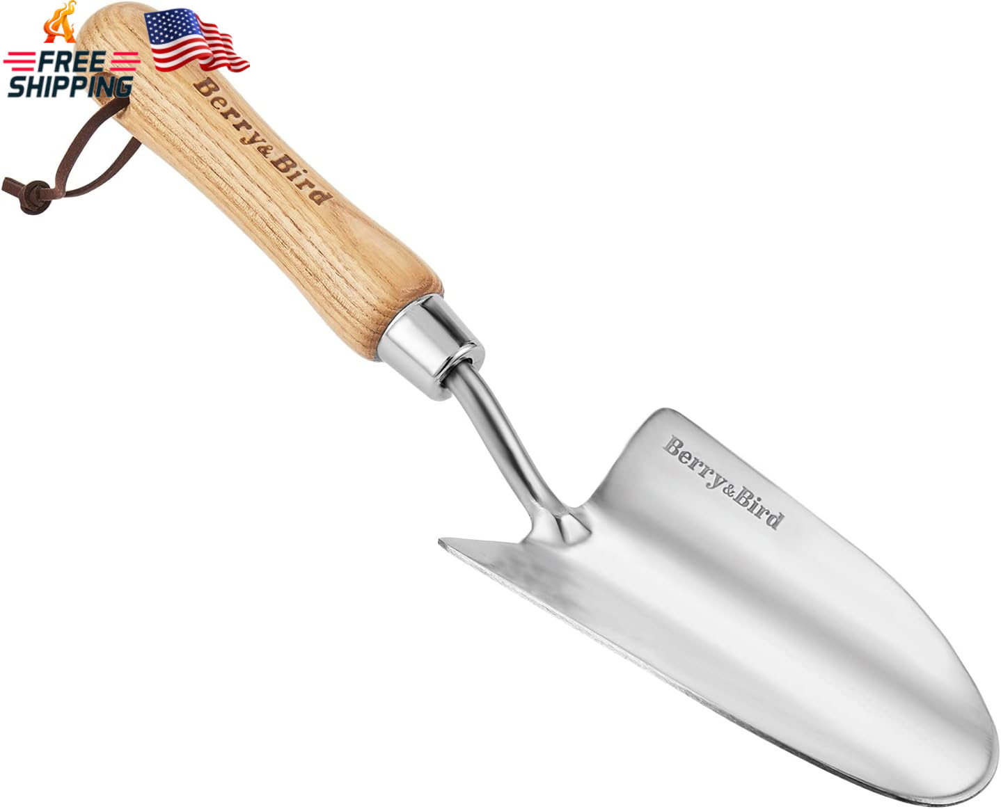 Berry&Bird Stainless Steel Trowel, Garden Small Flower Hand Shovel, Potting Soil