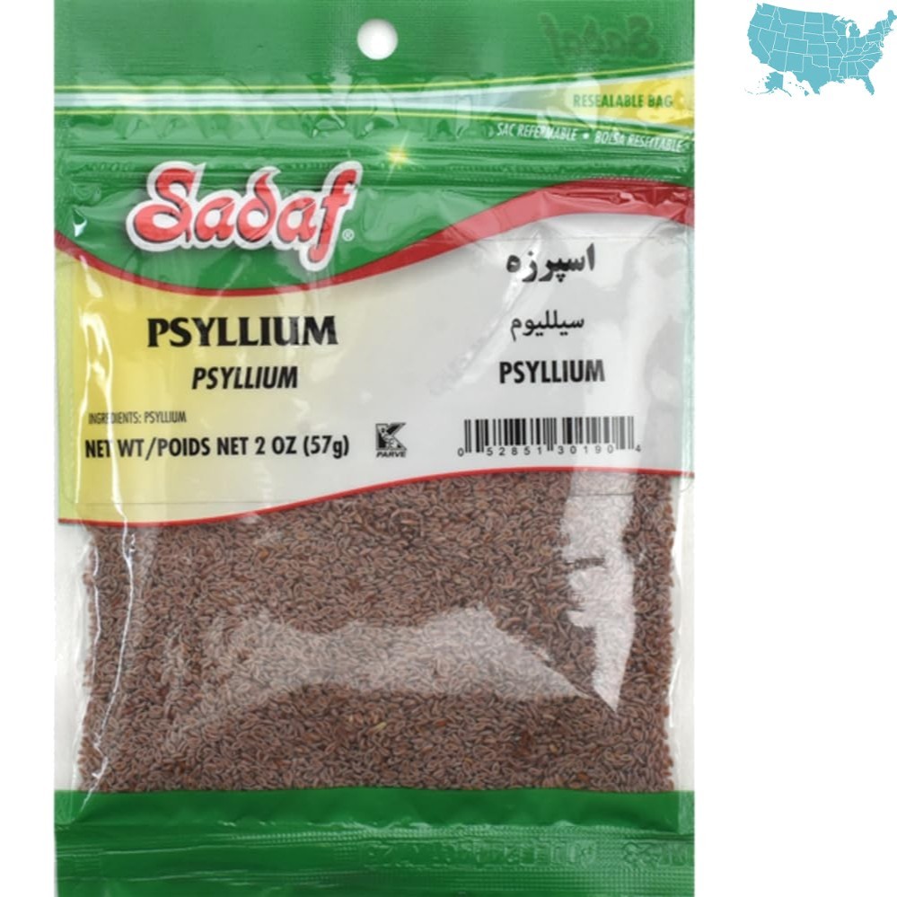 Esparzeh Psyllium Seeds – 2 oz Resealable Bag for Healthy Cooking & Smoothies