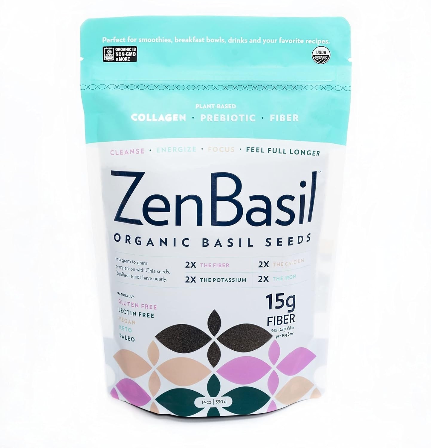 Seeds | edible basil seeds usda organic, kosher, non-gmo, lectin free, gluten…
